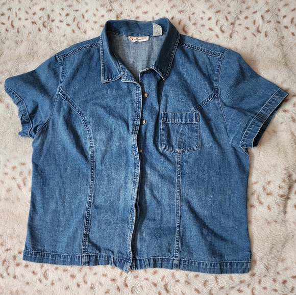 Women's vintage denim top - Picture 1 of 3